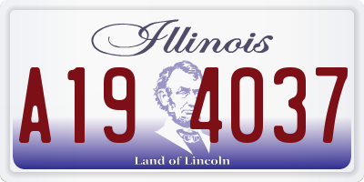IL license plate A194037