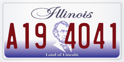 IL license plate A194041