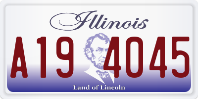 IL license plate A194045