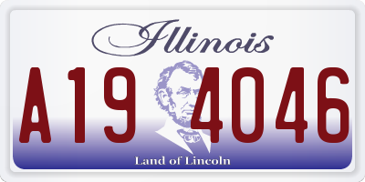 IL license plate A194046