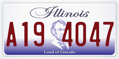 IL license plate A194047