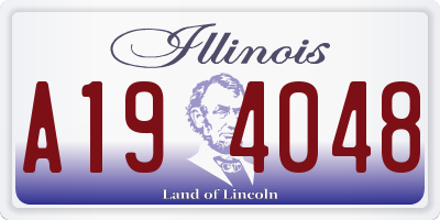 IL license plate A194048