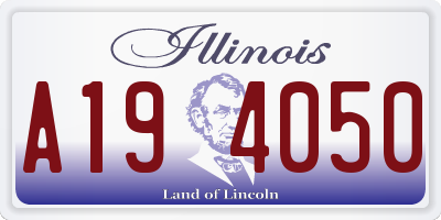 IL license plate A194050