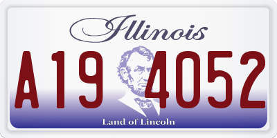 IL license plate A194052