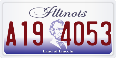IL license plate A194053