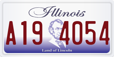 IL license plate A194054