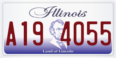 IL license plate A194055