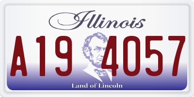 IL license plate A194057
