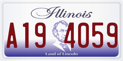 IL license plate A194059