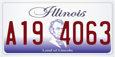 IL license plate A194063