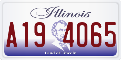 IL license plate A194065