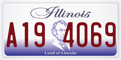 IL license plate A194069