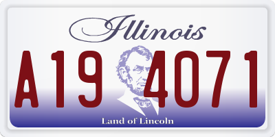 IL license plate A194071