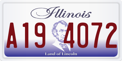 IL license plate A194072