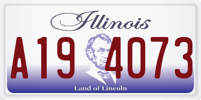 IL license plate A194073