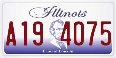 IL license plate A194075