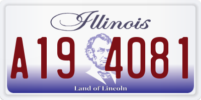 IL license plate A194081