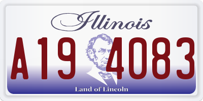 IL license plate A194083