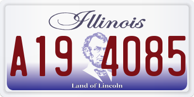 IL license plate A194085