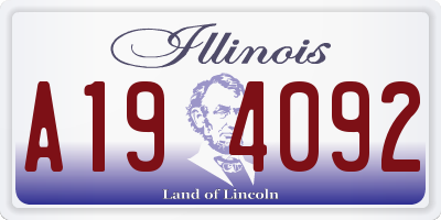IL license plate A194092
