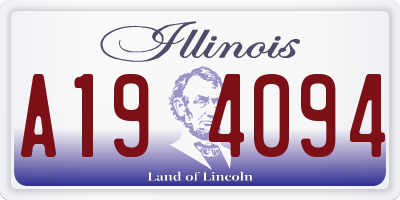 IL license plate A194094