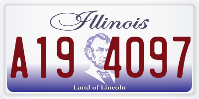 IL license plate A194097