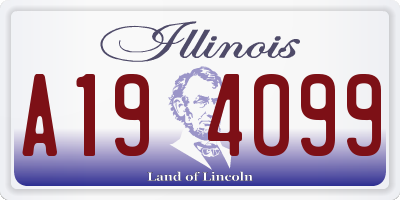 IL license plate A194099