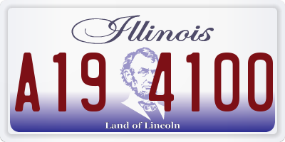 IL license plate A194100