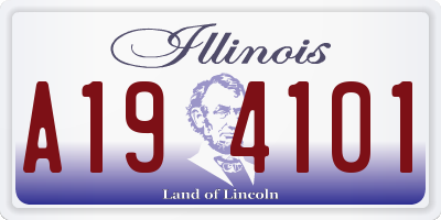 IL license plate A194101