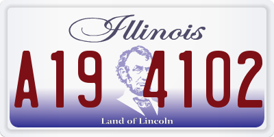 IL license plate A194102