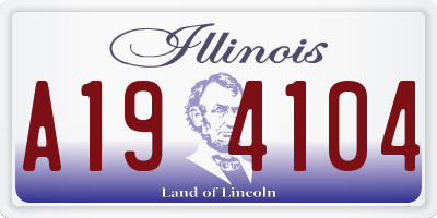 IL license plate A194104