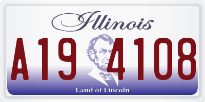 IL license plate A194108