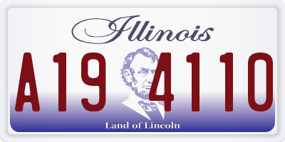 IL license plate A194110