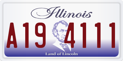IL license plate A194111
