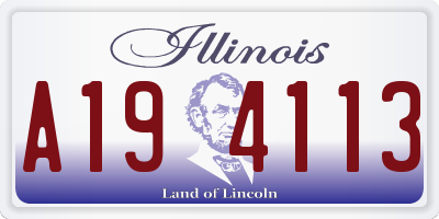 IL license plate A194113