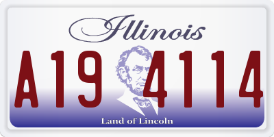IL license plate A194114