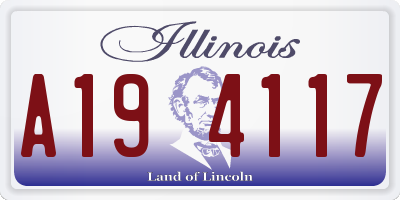 IL license plate A194117
