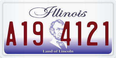 IL license plate A194121
