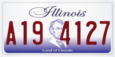 IL license plate A194127