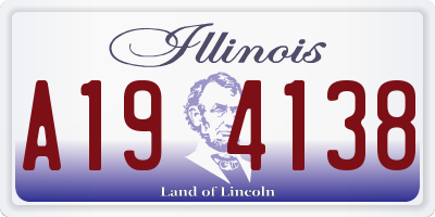 IL license plate A194138