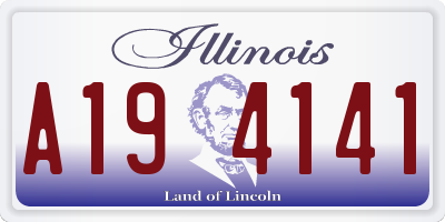 IL license plate A194141
