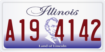 IL license plate A194142