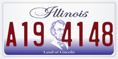 IL license plate A194148