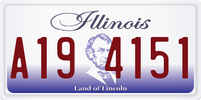 IL license plate A194151
