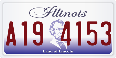 IL license plate A194153