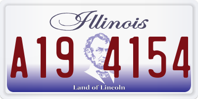 IL license plate A194154