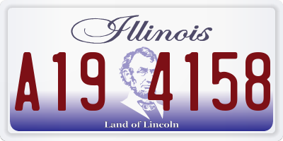 IL license plate A194158