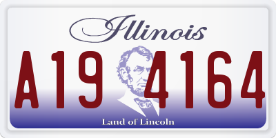 IL license plate A194164