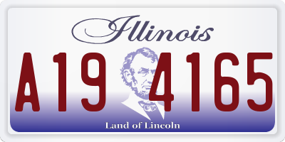 IL license plate A194165