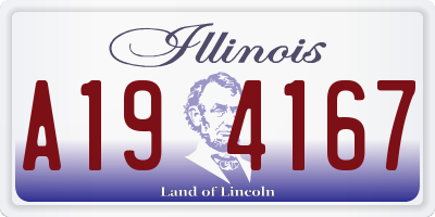 IL license plate A194167